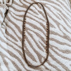 Gold chunky long necklace